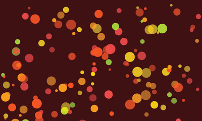 Abstract Colorful Circles on Dark Background Seamless Geometric Pattern Design
