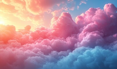 Vibrant cloudscape at sunrise