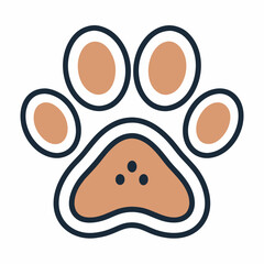 vector illustration of cat and dog footprints