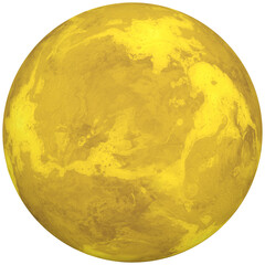 Fictional yellow planet isolated transparent background 3d rendering  © Zahaoha