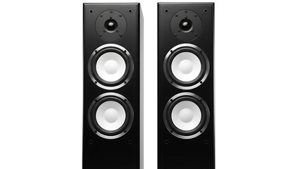 Fototapeta premium Premium audio speakers for home theater system and music listening audiophile sound system experience hi fi speakers on transparent background