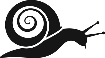 Snail Silhouette Vector Icon
