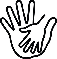 Obraz premium Two Hands Helping Icon