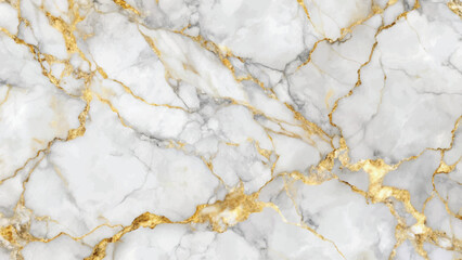 Luxury White Marble Texture with Gold Veins Abstract Background