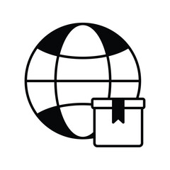 International icon with white background vector stock illustration