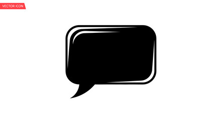 Naklejka premium Engaging black speech bubble for creative designs that will add a modern touch to your projects and presentations, perfect for social media and marketing