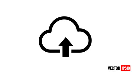 Upload files securely to cloud storage with this simple icon, perfect for website designs and app interfaces offering data backup solutions