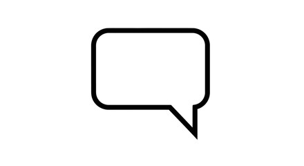 Fototapeta premium Speak your mind with this bold and minimalist speech bubble perfect for social media, messaging, or expressing thoughts and ideas with clarity