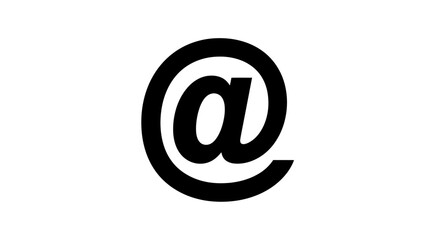Bold at Symbol Design Element Isolated on White Background for Modern Communication and Email Marketing Campaigns, Perfect for Social Media and Tech Industries