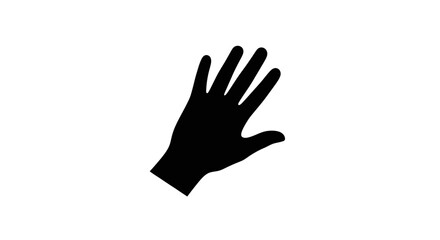 Bold hand silhouette reaching out, perfect for impactful designs and powerful messages that grab attention immediately, a striking graphic element