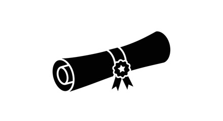 Celebrate graduation achievement with this sleek certificate illustration for educational designs and commencement announcements with a minimalist style