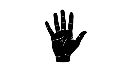 Striking hand gesture illustration for diverse communication concepts and symbolic representations in modern design projects seeking a bold visual.