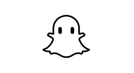 Spooky ghost icon for Halloween projects, perfect for fun invitations and festive designs needing a playful, ghostly touch this season