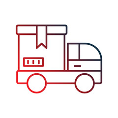 Delivery icon with white background vector stock illustration