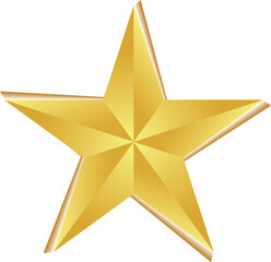 Obraz premium Gold star. Golden Christmas star isolated on white background. Nice illustration of a 3d look Gold star on white background. Star vector collection.