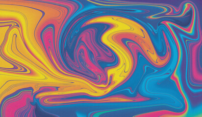 Abstract colorful swirl background with fluid art texture in vibrant psychedelic style