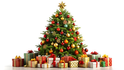 christmas tree and gifts