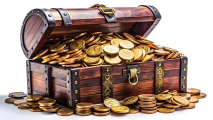 treasure chest with coins