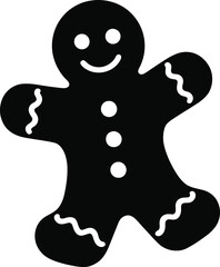 Obraz premium Gingerbread Man Illustration Isolated on Transparent Background, Festive Art Design