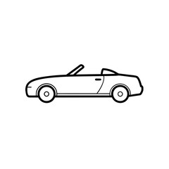 Obraz premium Convertible car outline drawing
