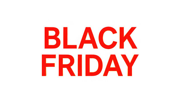 Black friday text in bold red letters with a yellow outline against a black background image