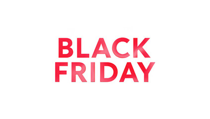 Red black friday text on a black background promoting sales and advertising the holiday season event