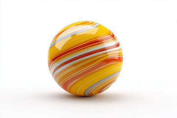Obraz premium A bouncy ball, 3D render, isolated on a white background.