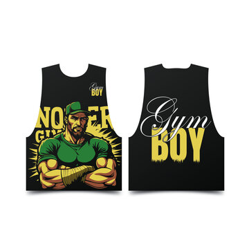 Motivational Gym T-Shirt Design &ndash; Never Give Up Fitness Vector