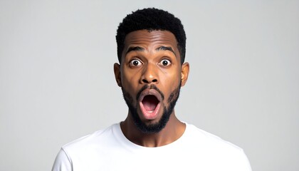 Man with wide-open mouth
