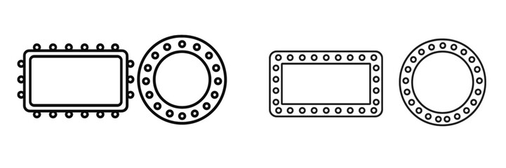 Designs for two types of gasket shapes used in industrial applications showcasing unique outlines and dimensions