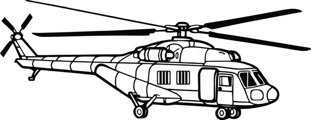 helicopter vector illustration