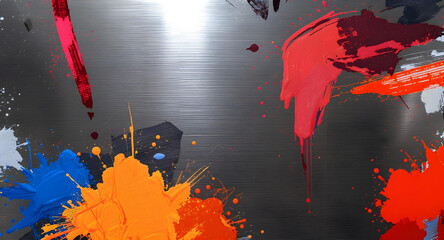 a dynamic abstract painting with bold colors and textures, creating an artistic and modern feel create with ai