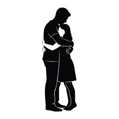 Father daughter embrace love