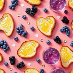 Breakfast Table with Colorful Treats