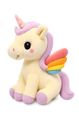 Plush Unicorn Toy: Rainbow Winged Cream & Purple Stuffed Animal