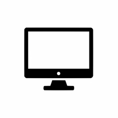Modern flat vector computer monitor icon simple digital technology illustration