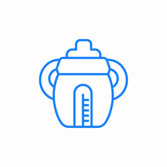 baby bottle with nipple and handles icon sign vector