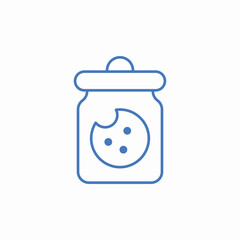 cookie jar snacks icon sign vector
