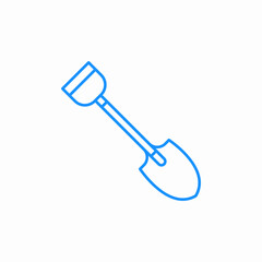 shovel dig icon sign vector