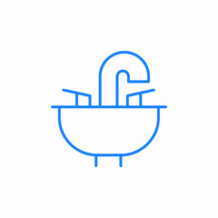 sink faucet icon sign vector