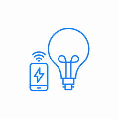 smart bulb icon sign vector