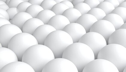 Many white spheres in grid