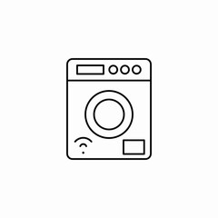 smart washing machine app icon sign vector