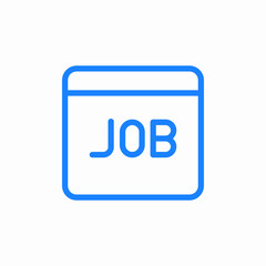 vacancy announcement blue icon sign vector