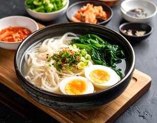 Bowl of Asian Noodles with Egg