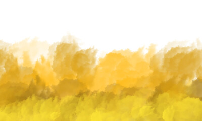 Soft watercolor washes in warm golden hues create an abstract, serene background.