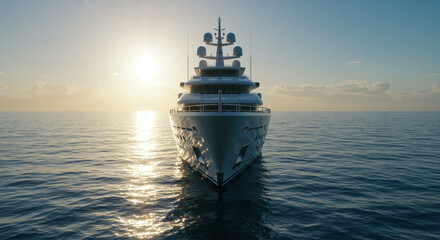 Luxury cruise ship calm sea maritime travel lifestyle tourism  