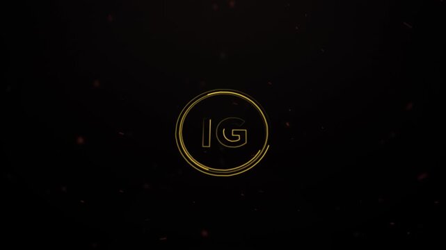 Elegant Gold Logo Animation IG Monogram Reveal