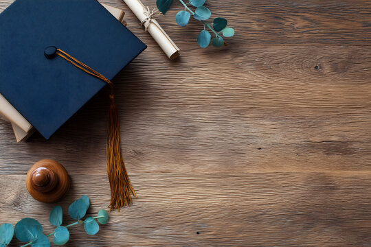 Flatlay studying and graduation