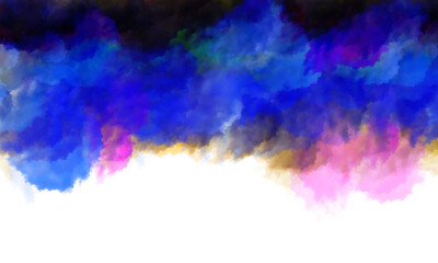 Vibrant abstract blend of blues, purples, and pinks creating a dreamy, energetic cloudscape.